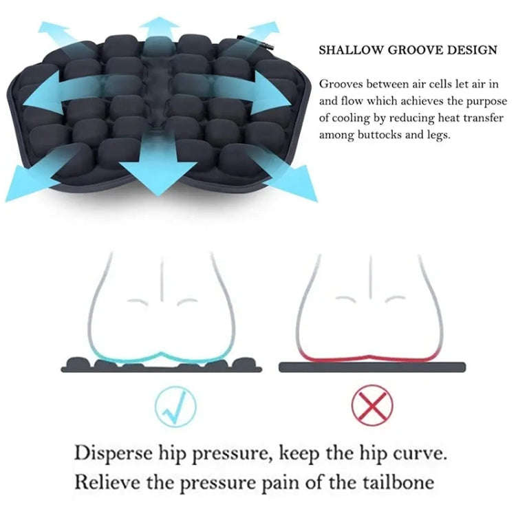 IN-SC003 Car Office Inflatable Airbag Seat Cushion, Style: Electric Water Inflatable Dual-Use (Bl...
