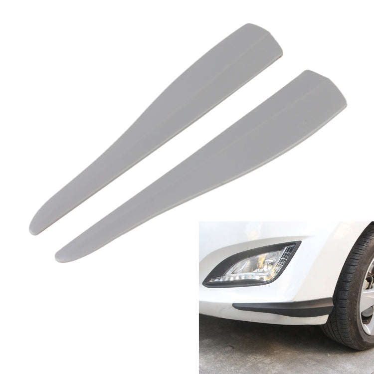 1 Pair Car Solid Color Silicone Bumper Strip, Style: Short (Grey)