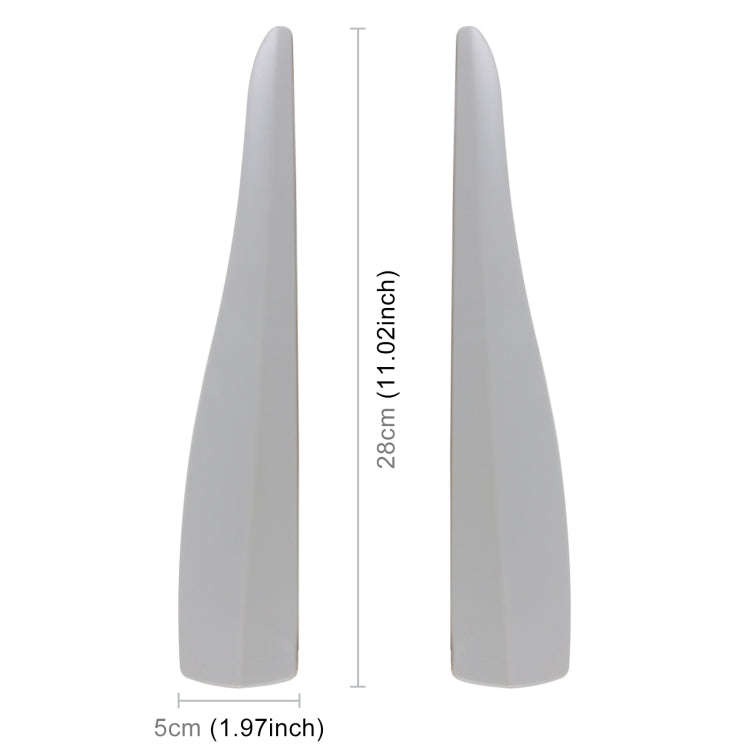 1 Pair Car Solid Color Silicone Bumper Strip, Style: Short (Grey)