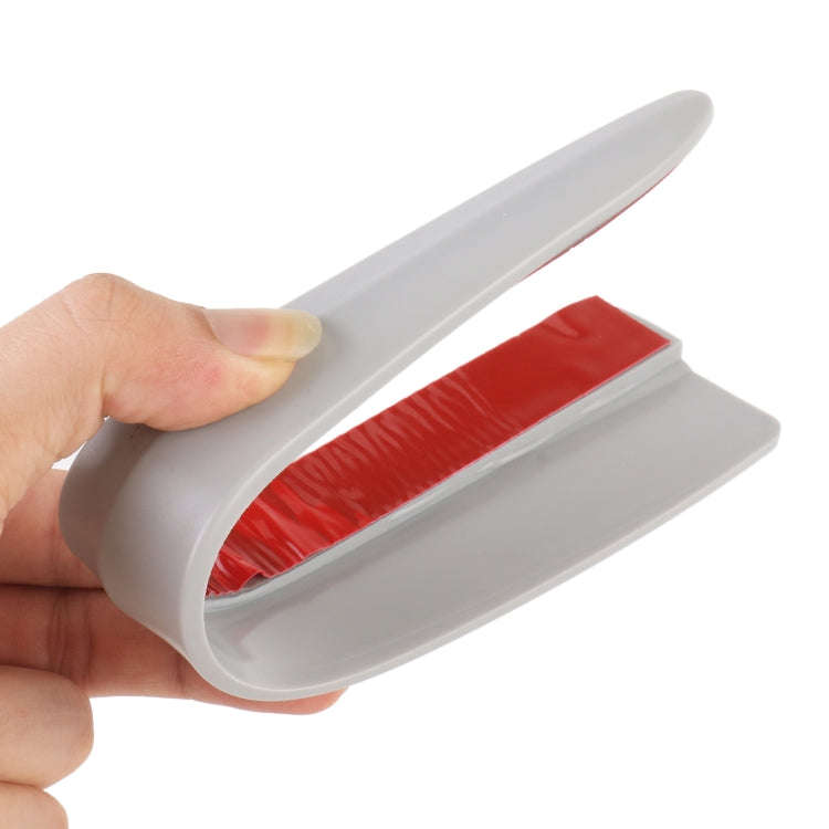 1 Pair Car Solid Color Silicone Bumper Strip, Style: Short (Grey)