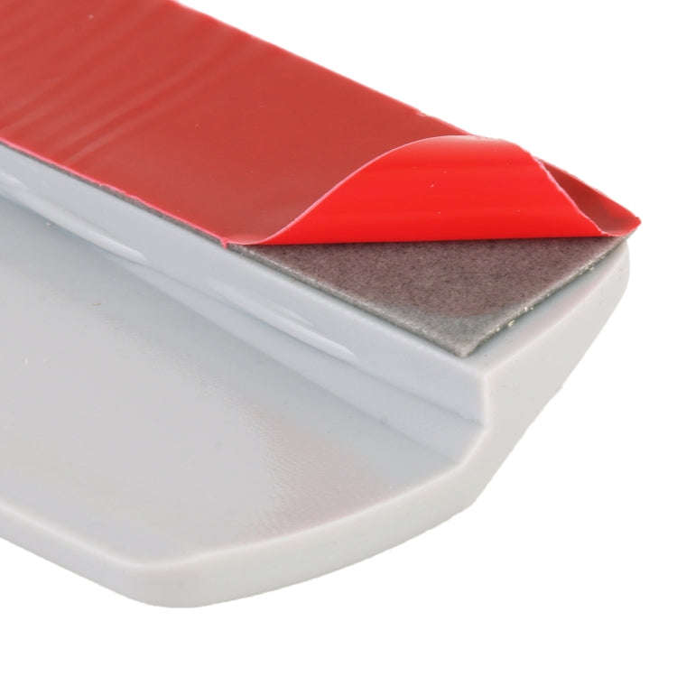 1 Pair Car Solid Color Silicone Bumper Strip, Style: Short (Grey)