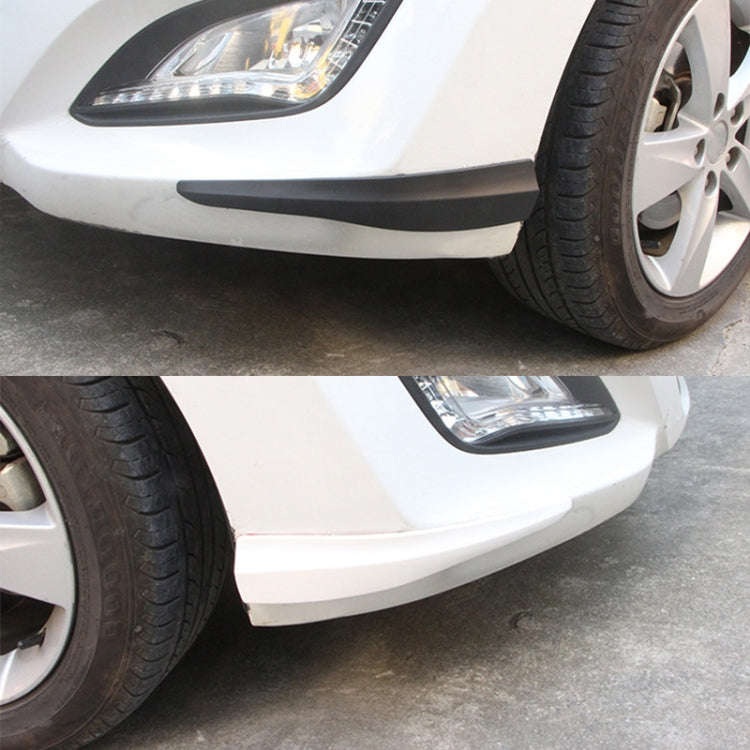 1 Pair Car Solid Color Silicone Bumper Strip, Style: Short (Grey)