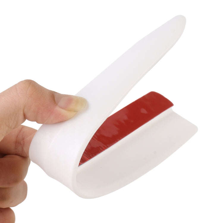 1 Pair Car Carbon Fiber Silicone Bumper Strip, Style: Short (White)