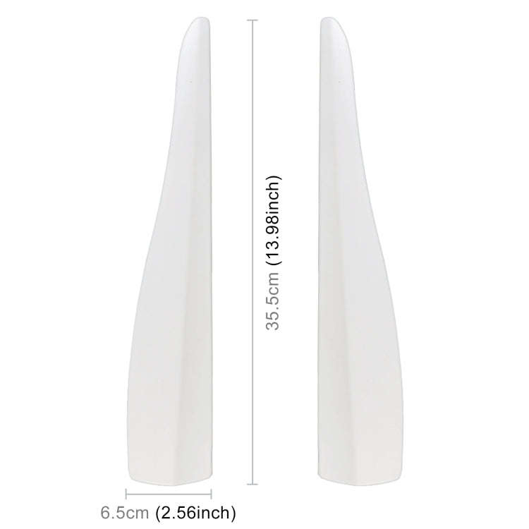 1 Pair Car Solid Color Silicone Bumper Strip, Style: Long (White)