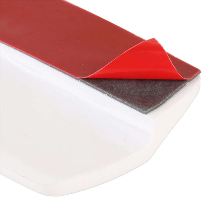 1 Pair Car Solid Color Silicone Bumper Strip, Style: Long (White)