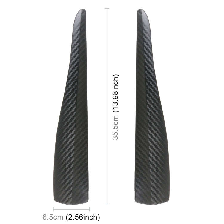 1 Pair Car Carbon Fiber Silicone Bumper Strip, Style: Long (Black)