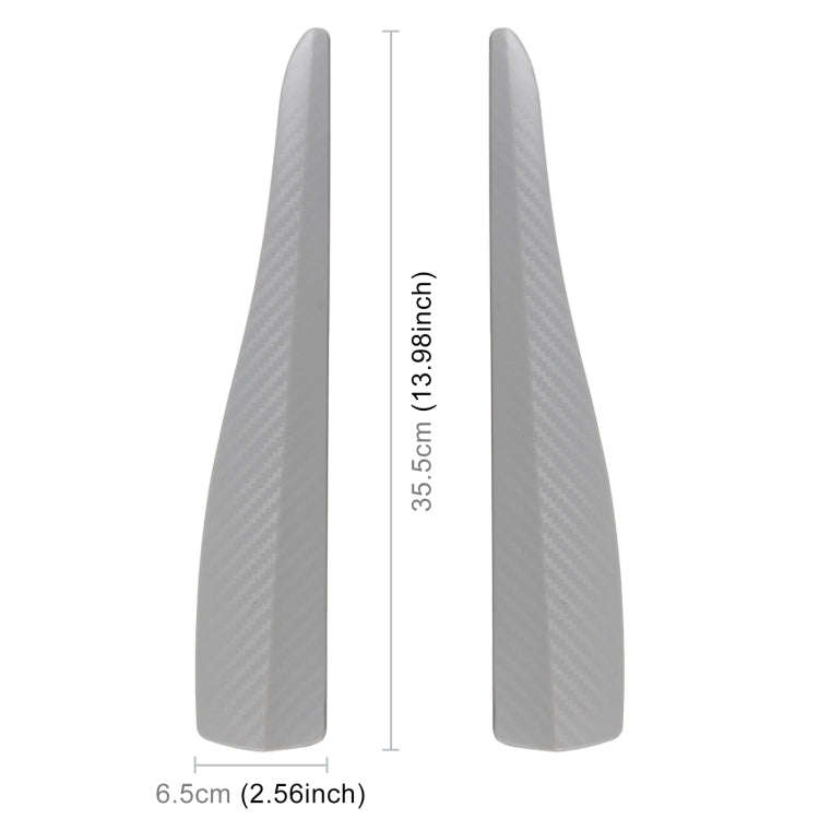 1 Pair Car Carbon Fiber Silicone Bumper Strip, Style: Long (Grey)