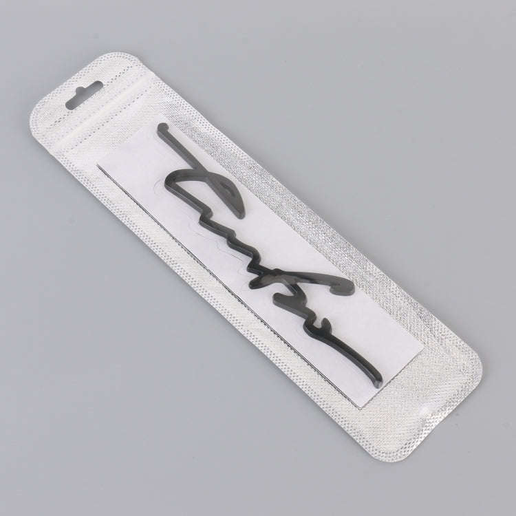 Car Personalized Aluminum Alloy Decorative Stickers, Size: 16x3.5x0.4cm (Black)