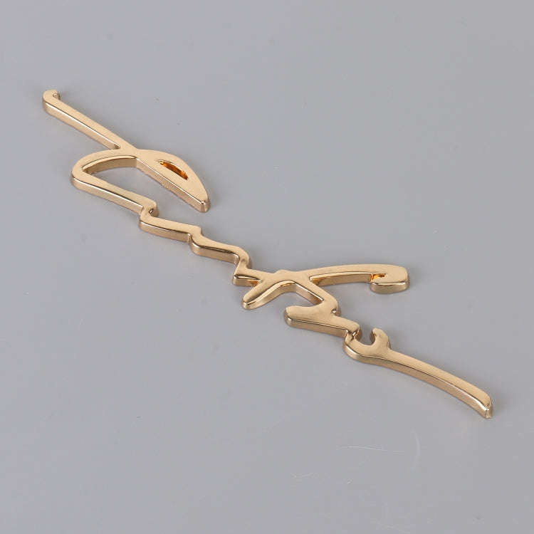 Car Personalized Aluminum Alloy Decorative Stickers, Size: 16x3.5x0.4cm (Gold)