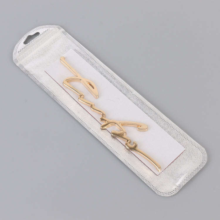 Car Personalized Aluminum Alloy Decorative Stickers, Size: 16x3.5x0.4cm (Gold)