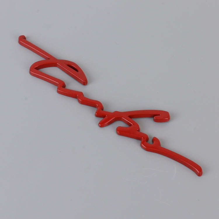 Car Personalized Aluminum Alloy Decorative Stickers, Size: 16x3.5x0.4cm (Red)