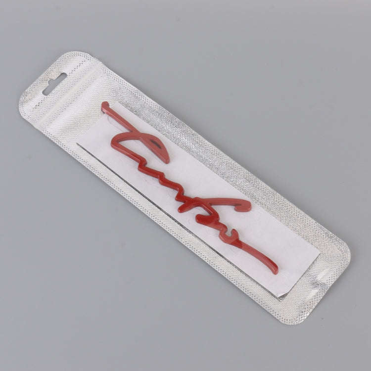 Car Personalized Aluminum Alloy Decorative Stickers, Size: 16x3.5x0.4cm (Red)