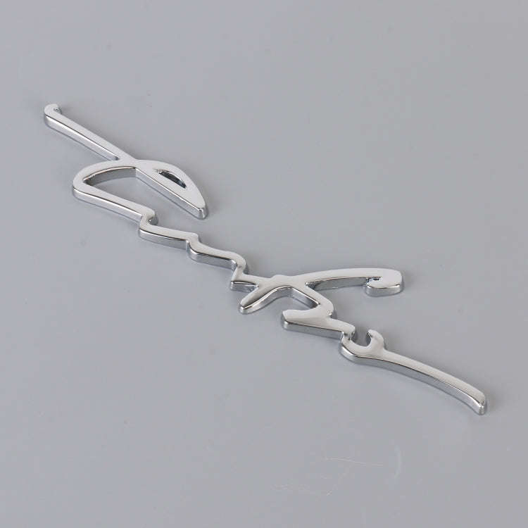 Car Personalized Aluminum Alloy Decorative Stickers, Size: 16x3.5x0.4cm (Silver)