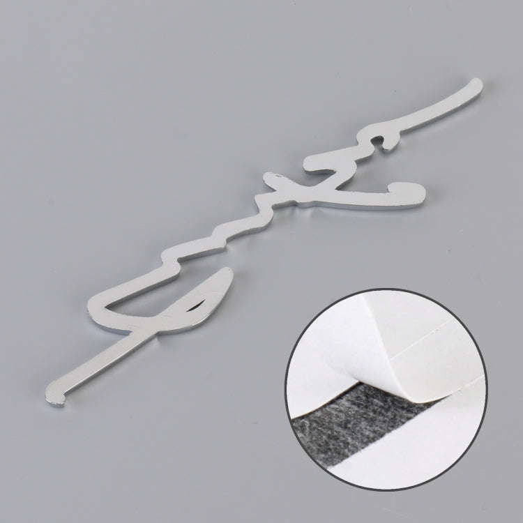 Car Personalized Aluminum Alloy Decorative Stickers, Size: 16x3.5x0.4cm (Silver)