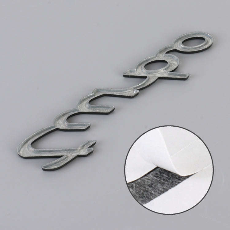 Car TURBO Personalized Aluminum Alloy Decorative Stickers, Size: 13x3x0.3cm (Black)