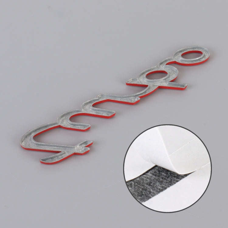 Car TURBO Personalized Aluminum Alloy Decorative Stickers, Size: 13x3x0.3cm (Red)
