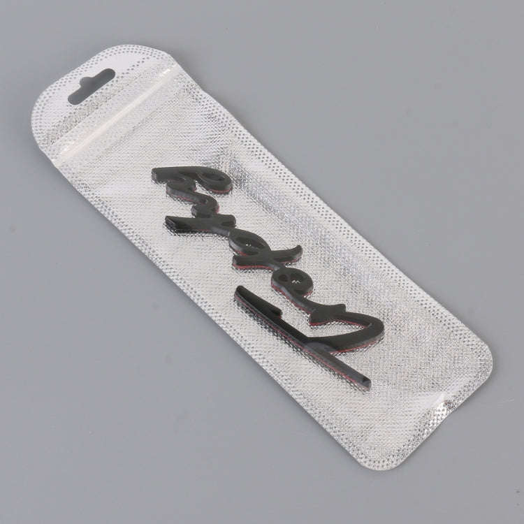 Car TROPHY Personalized Aluminum Alloy Decorative Stickers, Size: 11.5x2.5x0.35cm (Black)