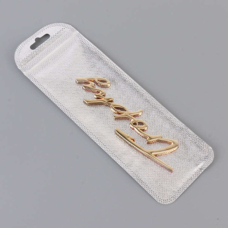 Car TROPHY Personalized Aluminum Alloy Decorative Stickers, Size: 11.5x2.5x0.35cm (Gold)