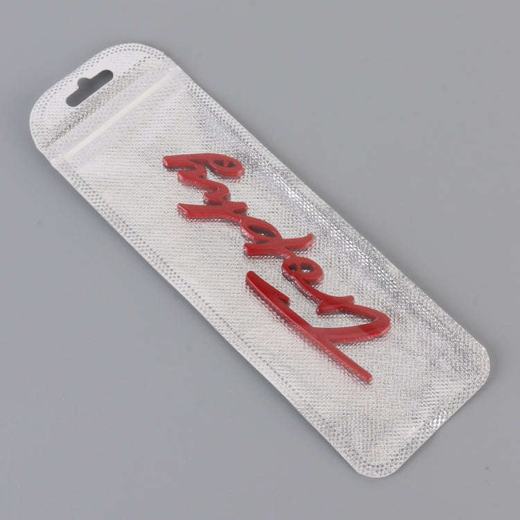 Car TROPHY Personalized Aluminum Alloy Decorative Stickers, Size: 11.5x2.5x0.35cm (Red)