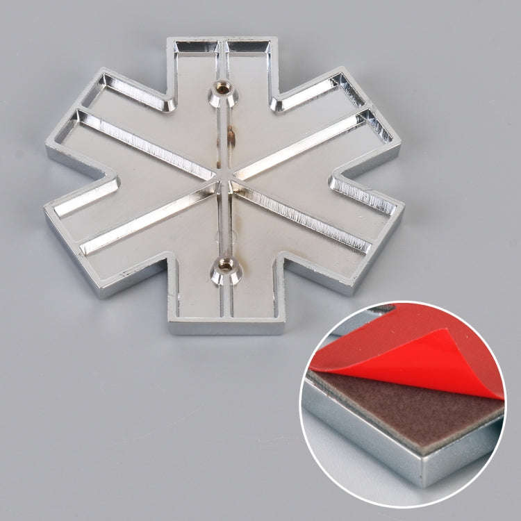 Car Star of Life Personalized Aluminum Alloy Decorative Stickers, Size: 6.5x0.5cm (Red)