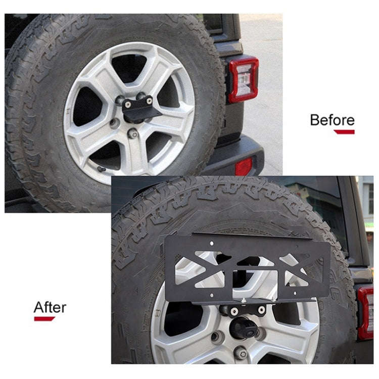 For Jeep Wrangler JL 2018-2019 US Version Car Modified Tire License Plate Frame Mounting Bracket