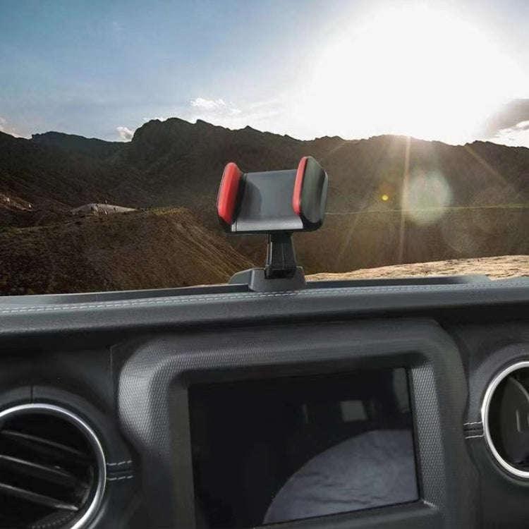 For Jeep Wrangler JL / JT 2018 Car Modified Dashboard Storage Box with Phone Navigation Bracket