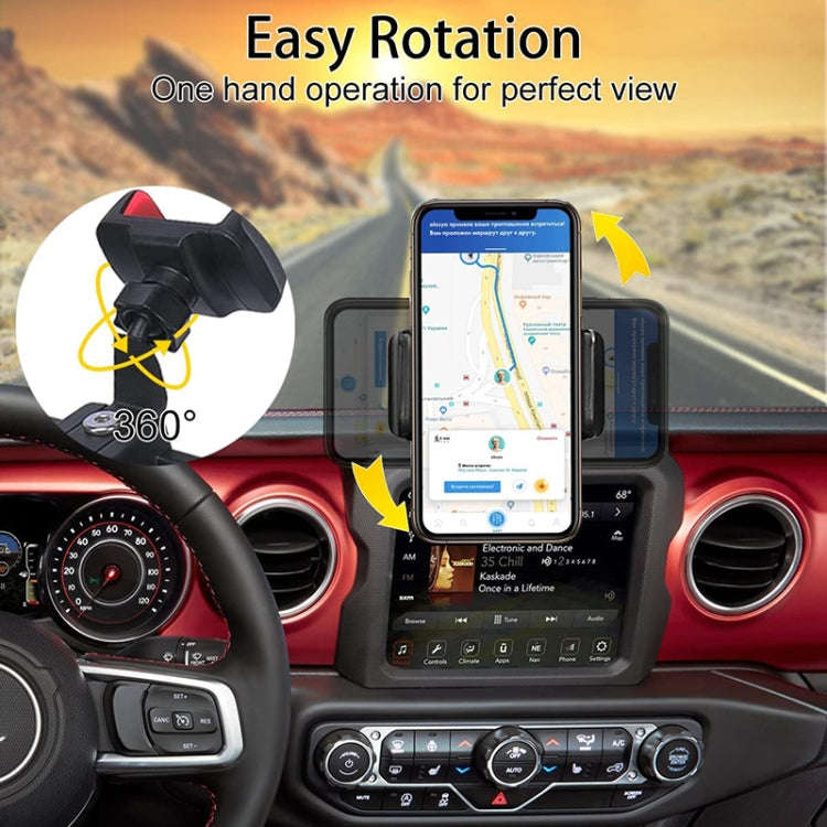 For Jeep Wrangler JL / JT 2018 Car Modified Dashboard Storage Box with Phone Navigation Bracket