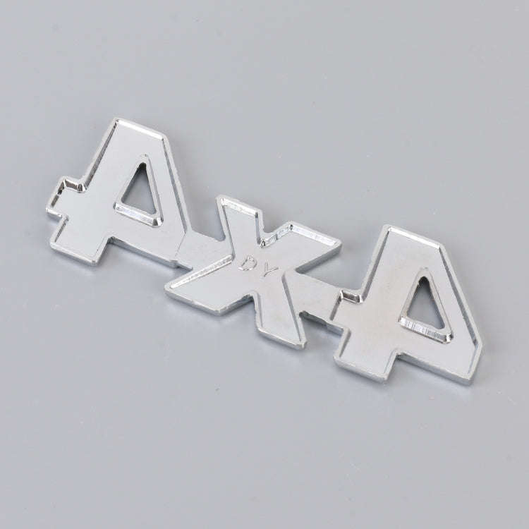 Car Number 4 x 4 Personalized Aluminum Alloy Decorative Sticker, Size: 9 x 3.5 x 2.3cm (Black)