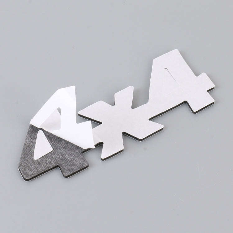 Car Number 4 x 4 Personalized Aluminum Alloy Decorative Sticker, Size: 9 x 3.5 x 2.3cm (Black)