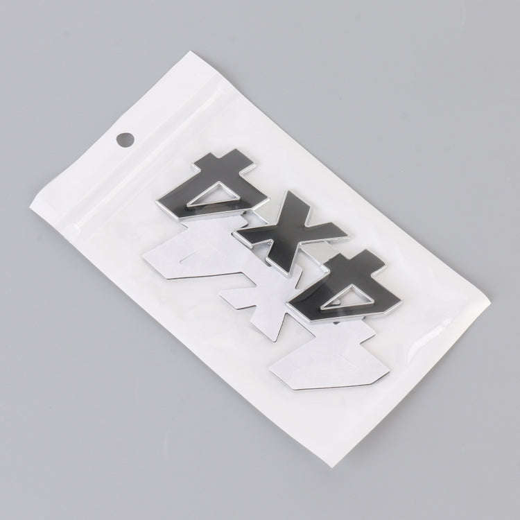 Car Number 4 x 4 Personalized Aluminum Alloy Decorative Sticker, Size: 9 x 3.5 x 2.3cm (Black)