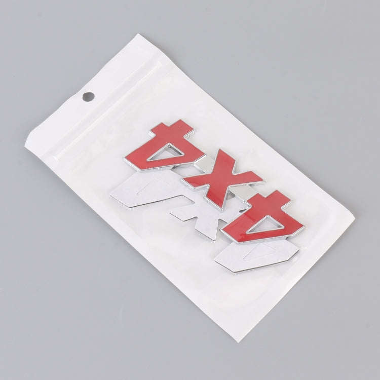 Car Number 4 x 4 Personalized Aluminum Alloy Decorative Sticker, Size: 9 x 3.5 x 2.3cm (Red)