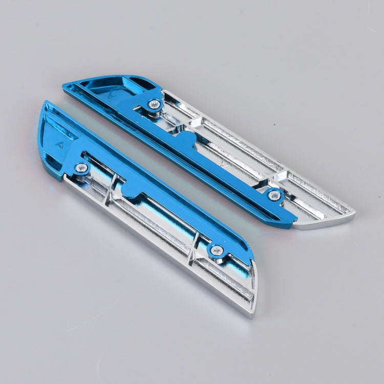 1 Pair Car Turbo Personalized Aluminum Alloy Decorative Stickers, Size: 11.5 x 2.5 x 0.5cm (Blue)