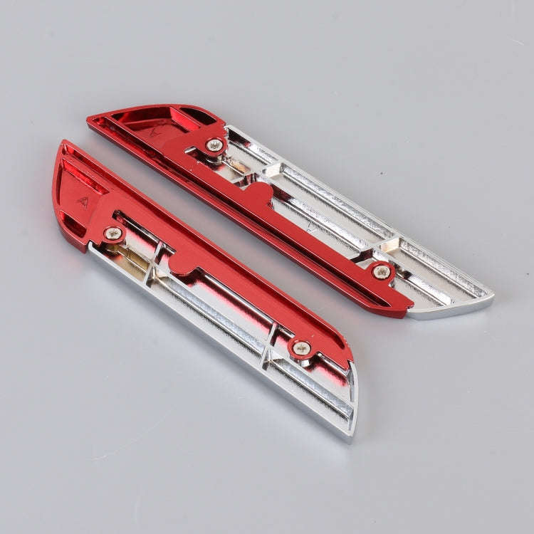 1 Pair Car SPORTS Personalized Aluminum Alloy Decorative Stickers, Size: 11.5 x 2.5 x 0.5cm (Red)