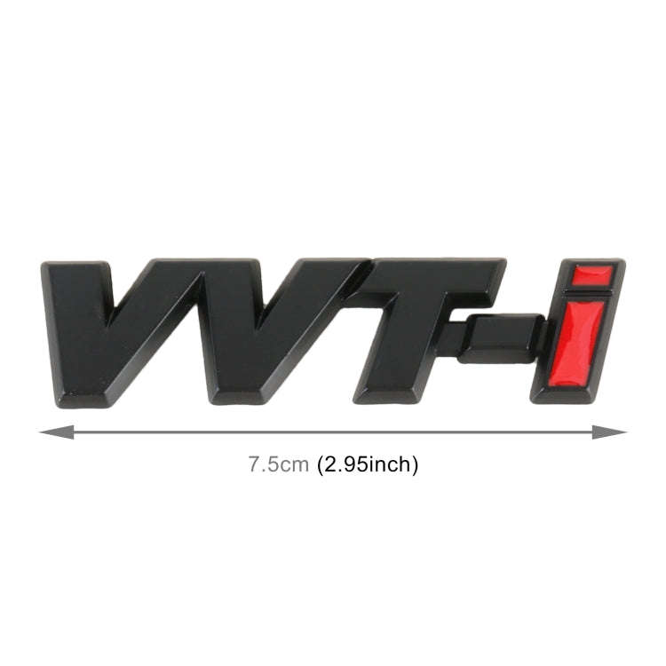 Car WT-i Personalized Aluminum Alloy Decorative Stickers, Size:7.5 x 2cm (Black)