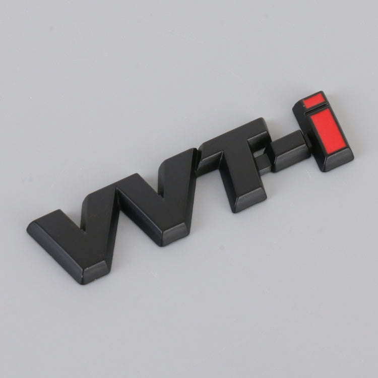 Car WT-i Personalized Aluminum Alloy Decorative Stickers, Size:7.5 x 2cm (Black)