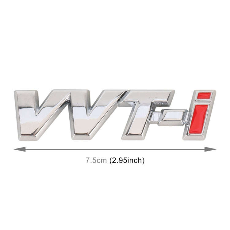 Car WT-i Personalized Aluminum Alloy Decorative Stickers, Size:7.5 x 2cm (Silver)