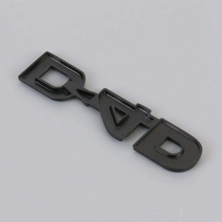 Car D4D Personalized Aluminum Alloy Decorative Stickers, Size:10 x 2.5cm (Black)