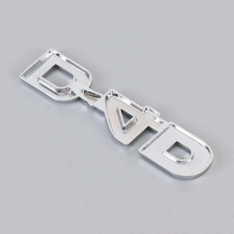 Car D4D Personalized Aluminum Alloy Decorative Stickers, Size:10 x 2.5cm (Silver)
