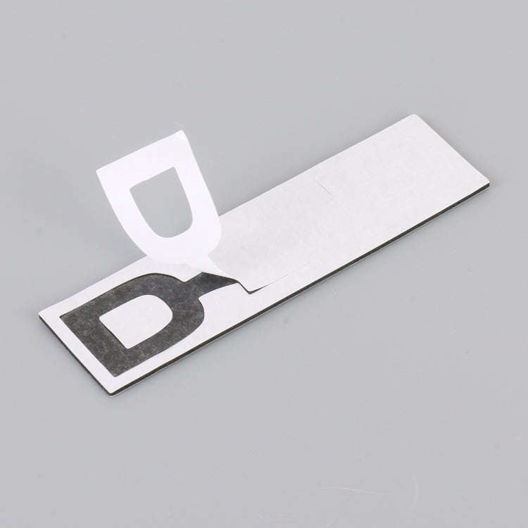Car D4D Personalized Aluminum Alloy Decorative Stickers, Size:10 x 2.5cm (Silver)