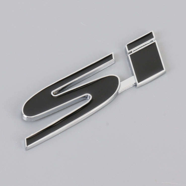 Car Si Metal Stickers Personalized Aluminum Alloy Decorative Stickers, Size:10 x 3cm (Black)