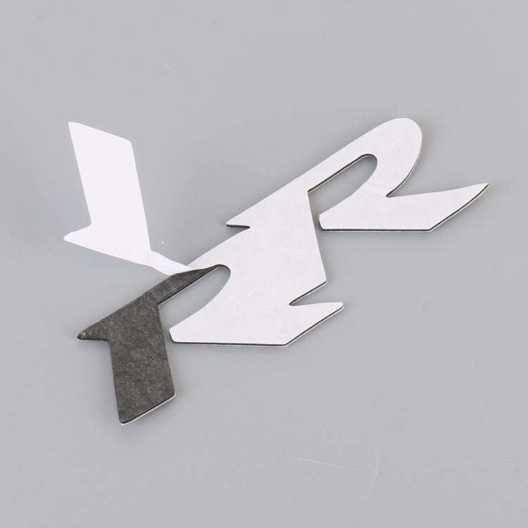Car Dual R Personalized Aluminum Alloy Decorative Stickers, Size:11 x 3.5cm (Red + Black)