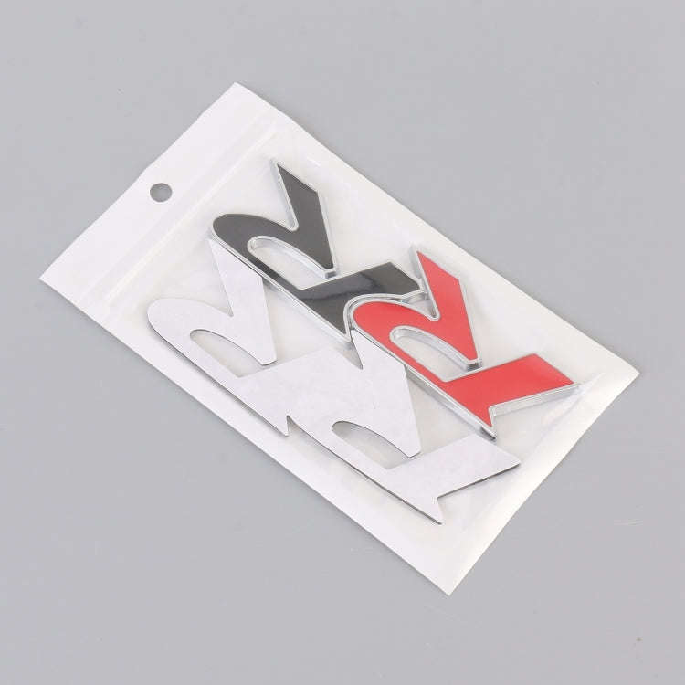 Car Dual R Personalized Aluminum Alloy Decorative Stickers, Size:11 x 3.5cm (Red + Black)