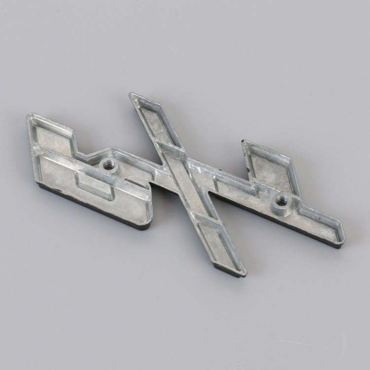 Car R / T Personalized Aluminum Alloy Decorative Stickers, Size:10.5 x 5cm (Black Red)
