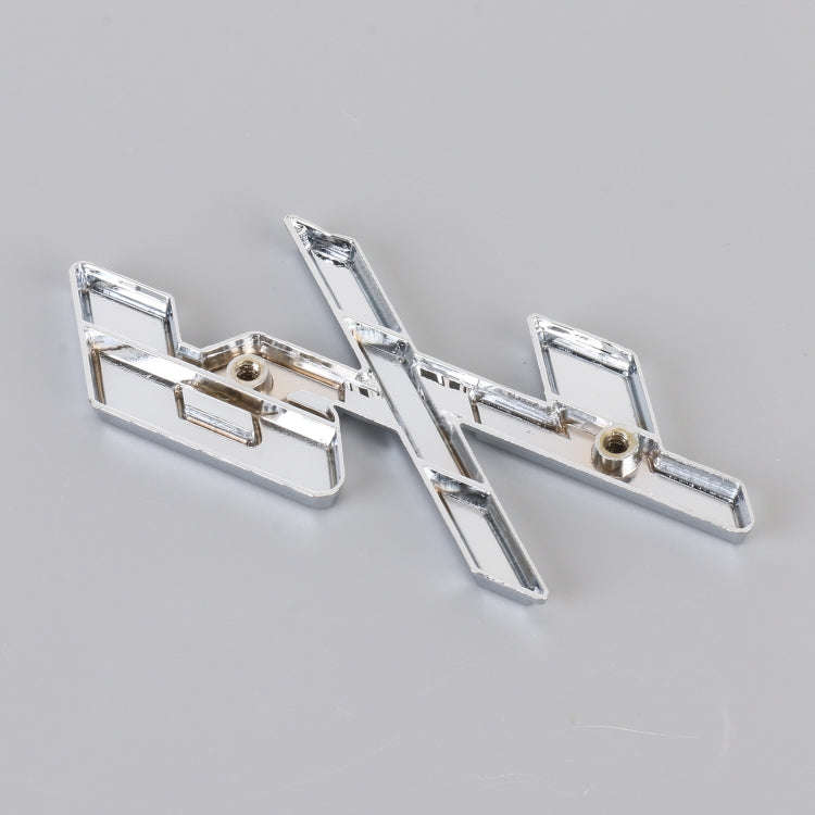 Car R / T Personalized Aluminum Alloy Decorative Stickers, Size:10.5 x 5cm (Silver+Red)