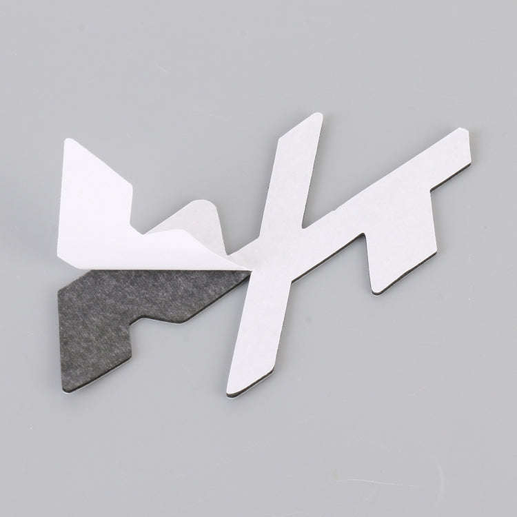 Car R / T Personalized Aluminum Alloy Decorative Stickers, Size:10.5 x 5cm (Silver+Red)