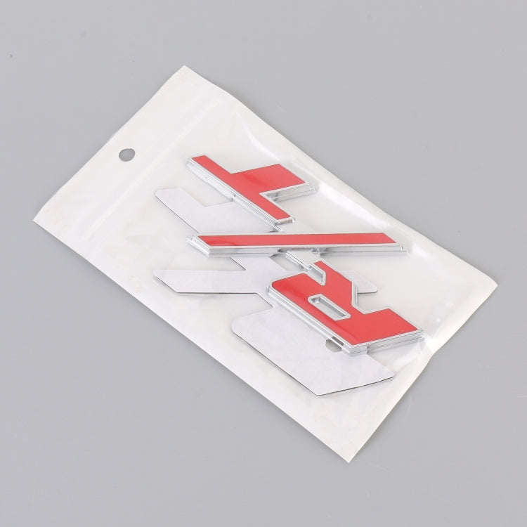 Car R / T Personalized Aluminum Alloy Decorative Stickers, Size:10.5 x 5cm (Silver+Red)