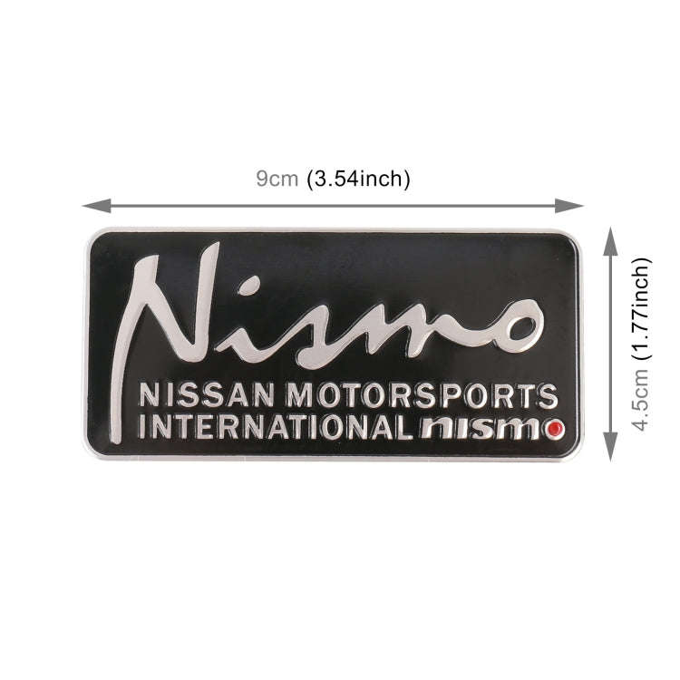 Car Nismo Metal Stickers Personalized Aluminum Alloy Decorative Stickers, Size:9 x 4.5cm