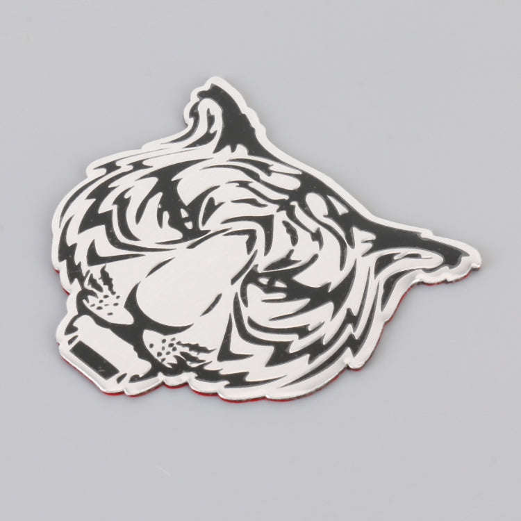 Car Tiger Metal Stickers Personalized Aluminum Alloy Decorative Stickers, Size:8 x 7.5cm