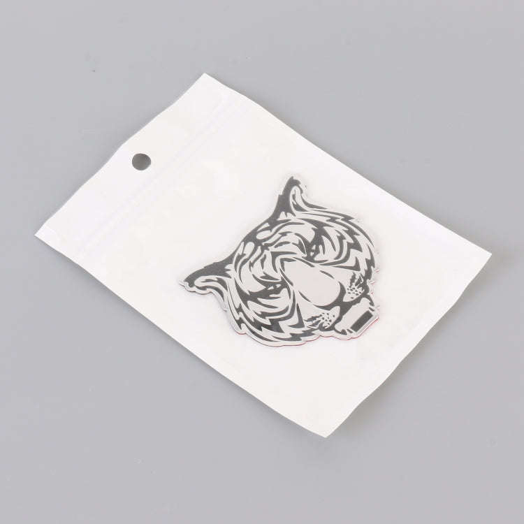 Car Tiger Metal Stickers Personalized Aluminum Alloy Decorative Stickers, Size:8 x 7.5cm