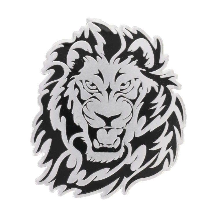 Car Lion Metal Stickers Personalized Aluminum Alloy Decorative Stickers, Size:8 x 7.5cm